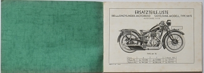 Preview: NSU Motorrad Ersatzteiliste Type T 501 1930  nsu-et501
