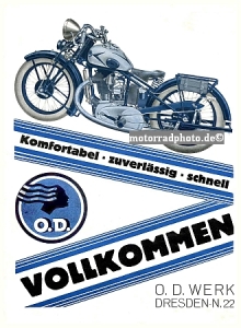 OD Ostner Dresden Motorrad Plakat Entwurf 1930   od-po01