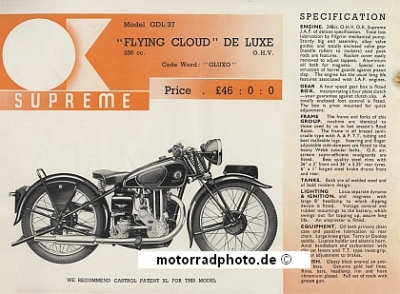 Preview: OK Supreme Motorrad Prospekt 20 Seiten 1937   ok-p37