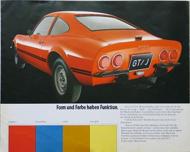 Opel Automobil Prospekt Typ GT/J  6 Seiten 1971  op-ap71