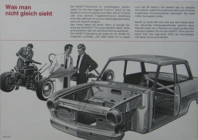 Opel Automobil Brochure Kadett L 1963  op-op631