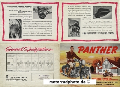 Preview: Panther Motorrad Prospekt 8 Seiten 1955  pa-gb-p55