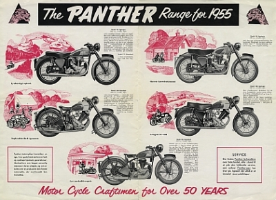 Preview: Panther Motorrad Prospekt 8 Seiten 1955  pa-gb-p55