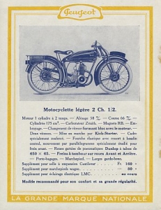 Preview: Peugeot Motorrad + Fahrrad Prospekt 16 Seiten 1926 peu-p264