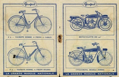 Preview: Peugeot Motorrad + Fahrrad Prospekt  8 Seiten 1926 peu-p262