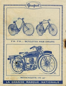 Preview: Peugeot Motorrad + Fahrrad Prospekt  8 Seiten 1926 peu-p262