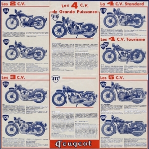 Peugeot Motorrad Prospekt 12 Seiten 1934 peu-p34