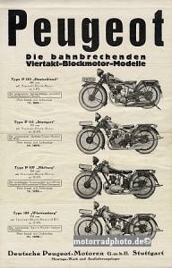 Peugeot Motorcycle Poster Layout 1930 peu-po05