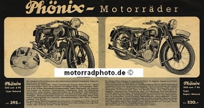 Preview: Phönix RMW Motorrad Prospekt 8 Seiten 1938   phx-p38
