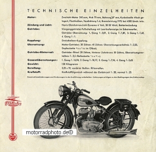 Preview: Phönix Motorrad Prospekt  4 Seiten 1951  phx-51-2