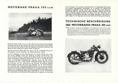 Preview: Praga Motorrad Faltprospekt  ca.  1934  pra-p34