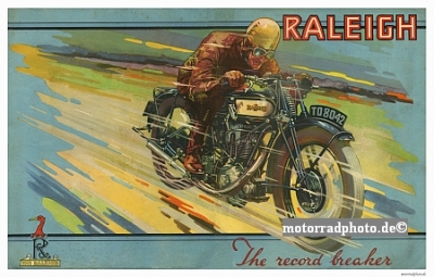 Raleigh Motorrad Plakat 1930  ral-po01