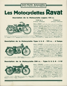 Preview: Ravat Motorrad Prospektblatt  2 Seiten 1926 rav-p26