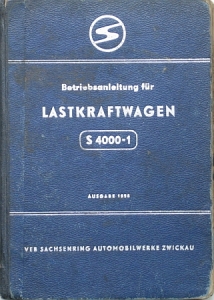 Sachsenring Truck  Manual S-4000-1 140 Pages 1958 sari-bal58