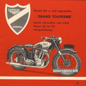 Sarolea Motorcycle Brochure 16 Pages 1951 sar-p51