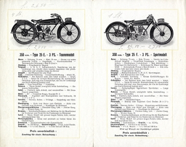 Sarolea Motorrad Prospekt 8 Seiten 1925 sar-p25