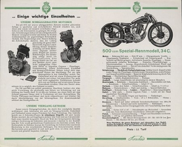 Preview: Sarolea Motorrad Prospekt  12 Seiten 1934 sar-p34