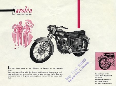 Sarolea Motorrad Prospekt 16 Seiten 1955 sar-p55