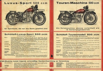 Preview: Schüttoff Motorrad Prospekt 6 Seiten 1932 sc-p32-2