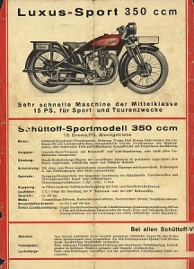 Preview: Schüttoff Motorrad Prospekt 6 Seiten 1932 sc-p32-2