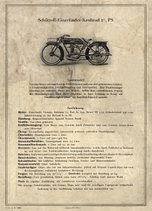 Preview: Schüttoff Motorrad Prospekt 4 Seiten 1925  sc-p25