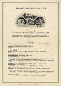 Preview: Schüttoff Motorrad Prospekt 4 Seiten 1925  sc-p25