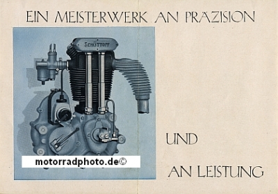 Preview: Schüttoff Motorrad Prospekt Typ 500 Luxus 1929  sc-p292