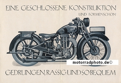 Preview: Schüttoff Motorrad Prospekt Typ 500 Luxus 1929  sc-p292