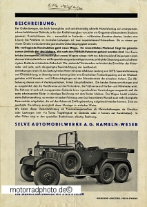 Preview: Selve Automobil Prospekt  Typ 6 Rad Geländewagen 4 Seiten 1929 sel-p29