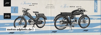 Staiger Moped Prospekt 4 Seiten 1956 staig-p56