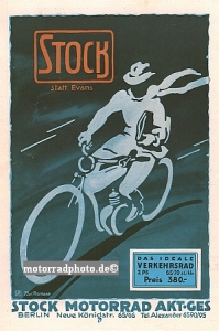 Stock Motorrad Plakat Entwurf 1925  sto-po02