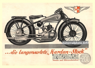 Stock Motorcycle Poster 200 ccm Modell 1930   sto-po05