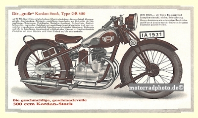 Stock motorcycle poster GR 300 1931  sto-po06