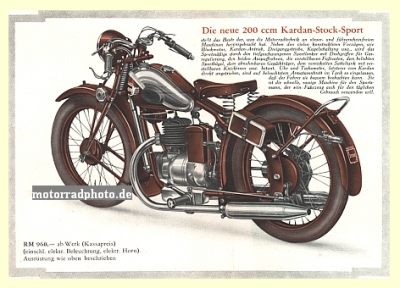 Stock Motorrad Plakat Sport 200 ccm  1931  sto-po07