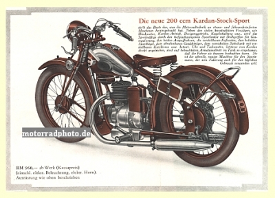 Stock Motorcycle Poster Sport 200 cc  1931  sto-po07