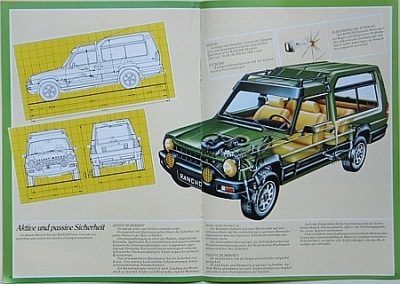 Talbot Matra Rancho Geländewagen Prospekt 16 Seiten 1983 tal-r-op83