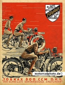 Tornax Motorcycle Poster  600 ccm  1930  tor-po02