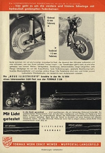 Tornax Motorrad Prospekt 4 Seiten 1953 tor-p53