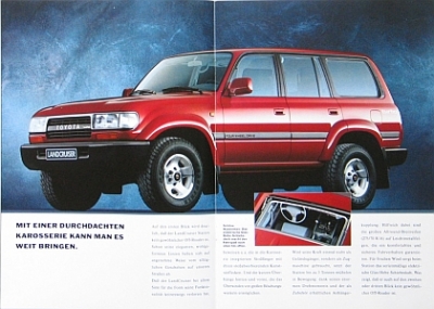 Toyota Landcruiser Prospekt 30 Seiten 3.1992  toyo-lc-op92