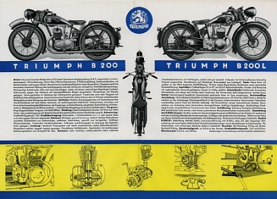 Preview: Triumph TWN Motorrad Prospekt 4 Seiten 1936   twn-p36-1