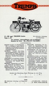 Preview: Triumph GB Motorrad Prospekt  10 Seiten  1924 triu-p24