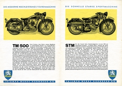 Preview: Triumph TWN Motorrad Prospekt 4 Seiten 1934  twn-p341