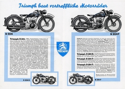 Preview: Triumph TWN Motorrad Prospekt 4 Seiten 1936   twn-p364
