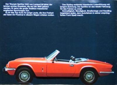 Preview: Triumph Automobil Prospekt Typ Spitfire 1500 4.1978 triu-op78 Preview: Triumph Automobil Prospekt Typ Spitfire 1500 4.1978 triu-op78