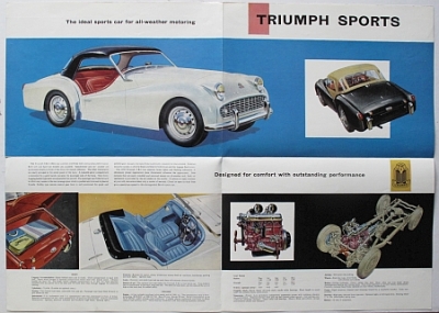 Triumph T.R.3 Prospekt 8 Seiten 1958  triu-op58