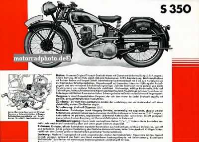 Preview: Triumph TWN Motorrad Prospekt 4 Seiten 1937   twn-p373