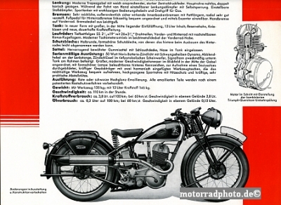 Preview: Triumph TWN Motorrad Prospekt 4 Seiten 1937   twn-p373