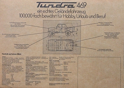 Preview: UAZ Tundra 469 Offroad Brochure 4 Seiten Pages 1977  uaz-op77