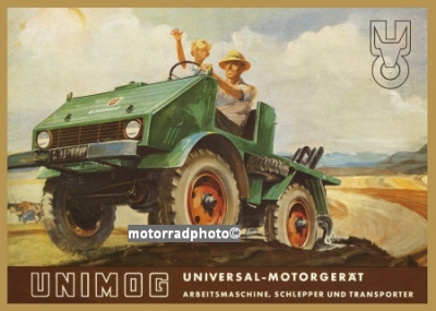 Mercedes Benz Unimog Plakat Typ 401 Entwurf 1954 mb-po01-54