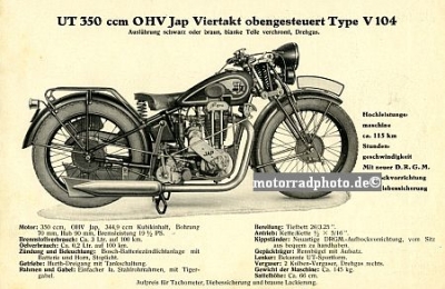 Preview: UT Motorrad Prospekt 12 Seiten  1934 ut-p34-2